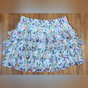 Arizona tiered skirt. Butterflies. Size 18 1/2 girls plus size, built in shorts